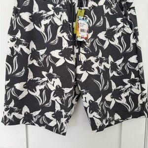 Robert Graham Charcoal and White Floral Shorts